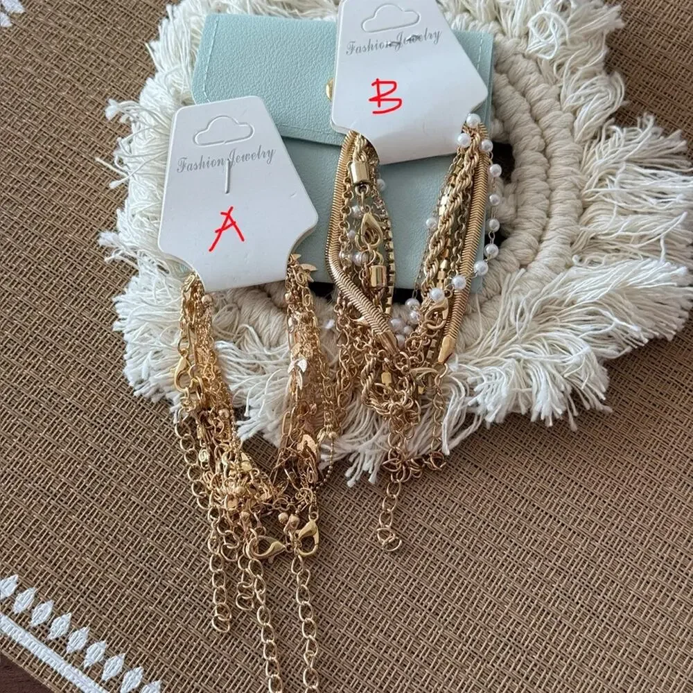 Elegant Gold Bracelet Set